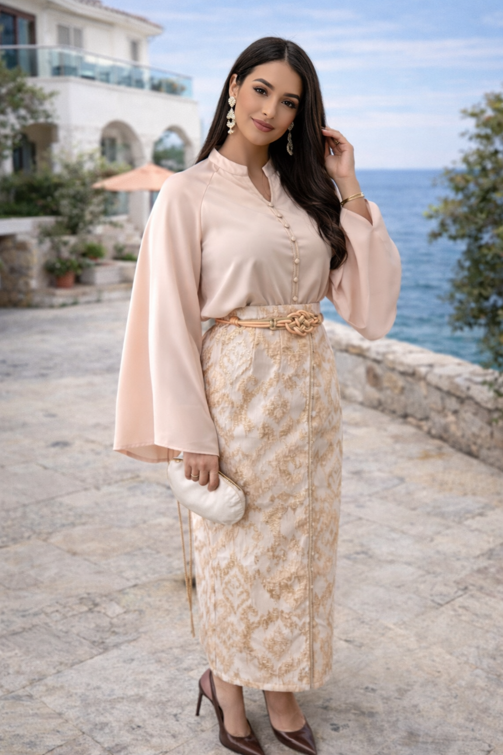 Ensemble jupe brocard