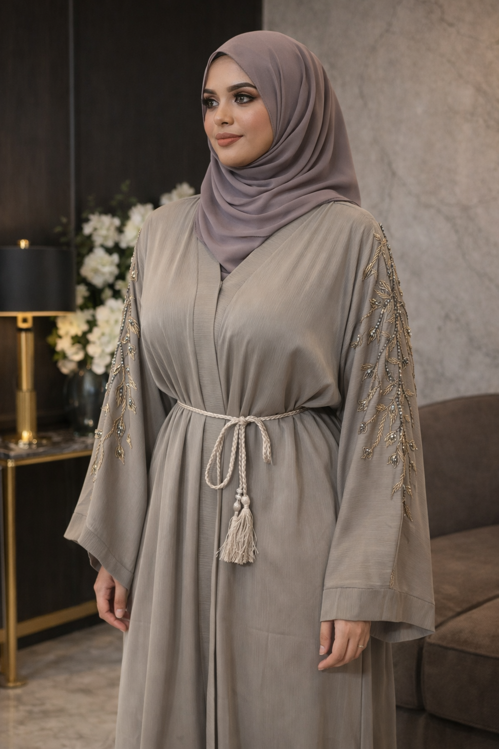 Abaya perles