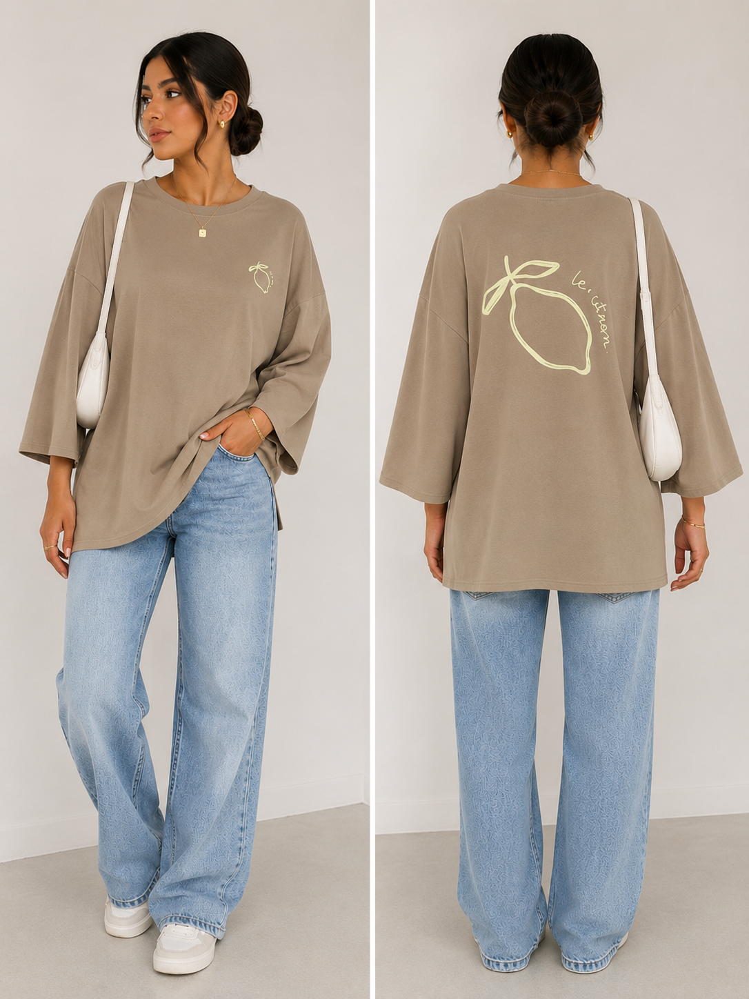 T-shirt citron 100% coton