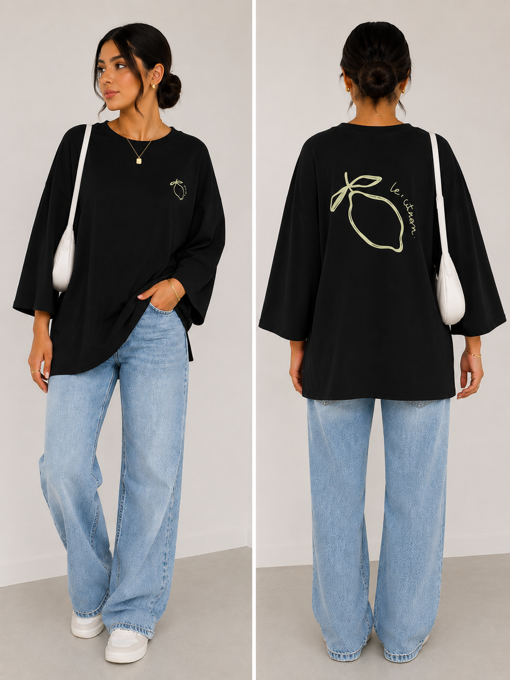 T-shirt citron 100% coton
