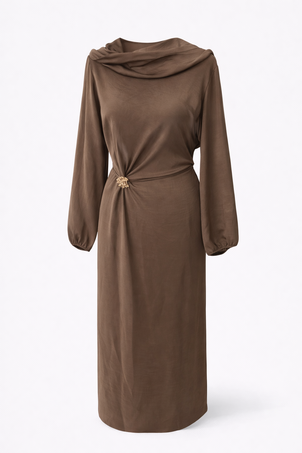 Robe avec voilage