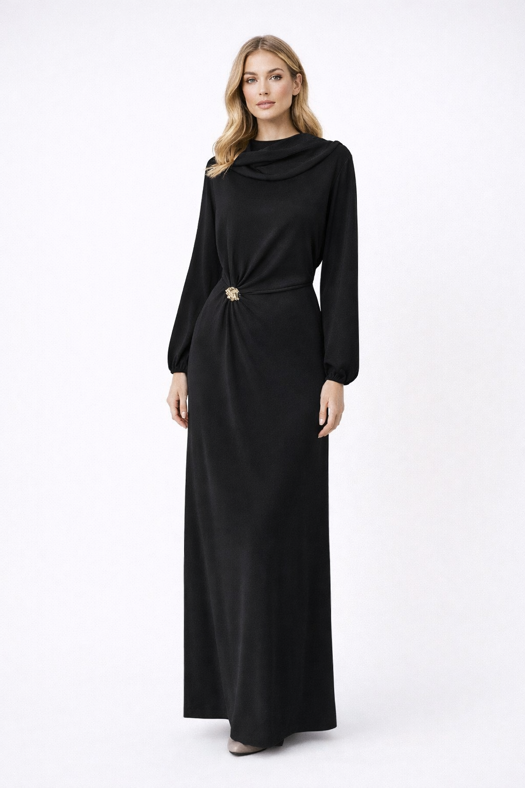 Robe avec voilage