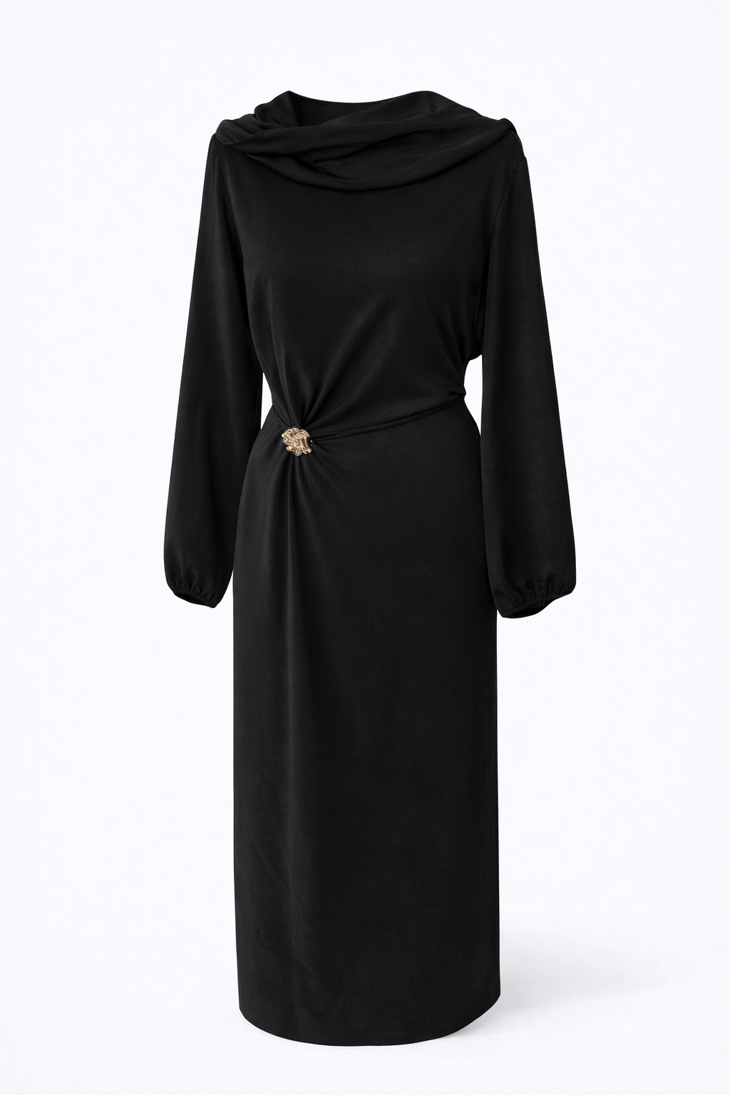 Robe avec voilage